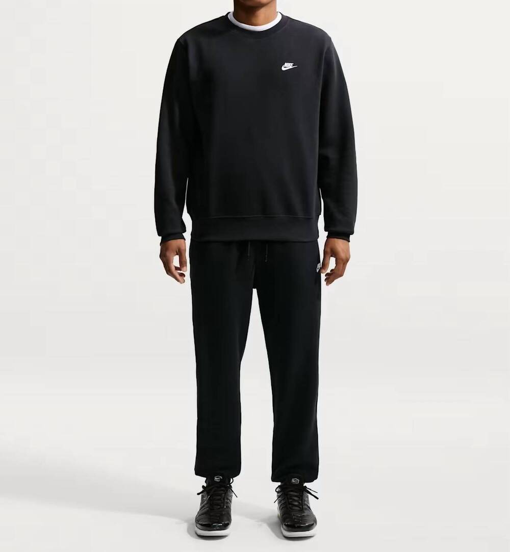 NEW NIKE club crew neck sweatshirt in black